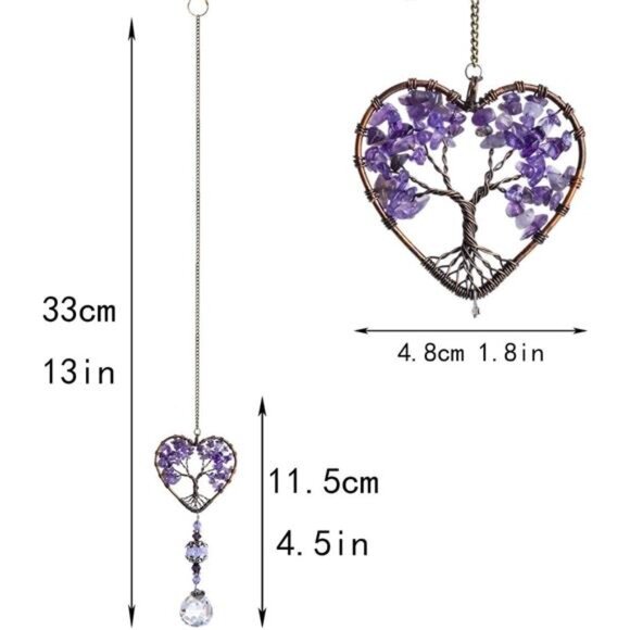 Sun Catcher Crystal Tree of Life Rainbow Maker Drops Hang - Picture 3 of 7